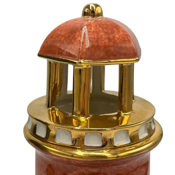 Thomas Kinkade Light of Peace Light Up Porcelain Lighthouse Figurine 2004 Vtg - Picture 10 of 16